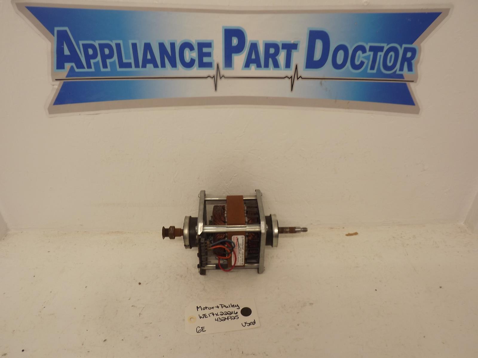 GE Washer WE17X22216 4324925 Motor & Pulley Used GE Washer WE17X22216 4324925 Motor & Pulley Used